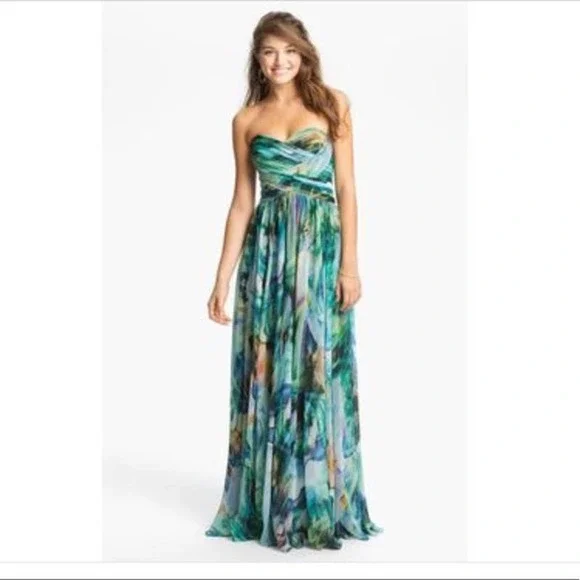La Femme | Dresses | La Femme Strapless Watercolor Formal Gown Green Chiffon Prom Women 2 | Poshmark La Femme | Dresses | La Femme Strapless Watercolor Formal Gown Green Chiffon Prom Women 2 | Poshmark